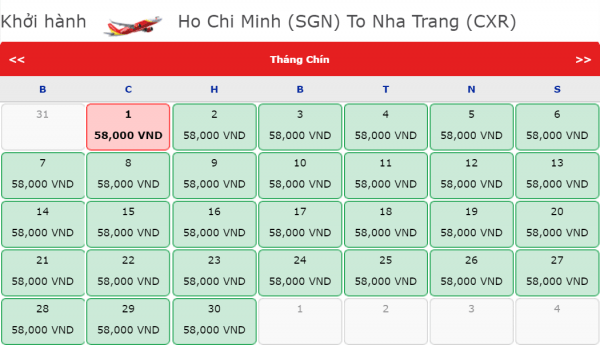 Vé máy bay Vietjet Air đi Nha Trang giá chỉ từ 58k