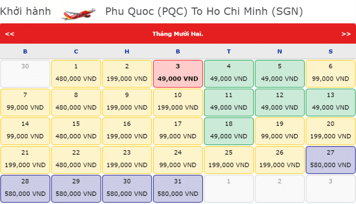 Vé máy bay Vietjet đi Hồ Chí Minh giá chỉ từ 199k